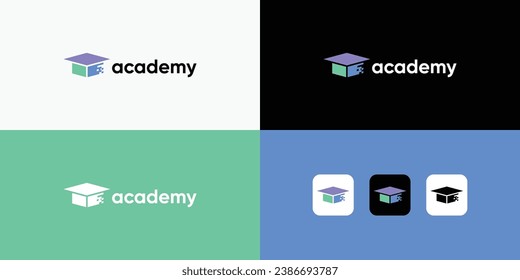 diseño del logotipo educativo. vector de logotipo académico moderno