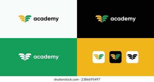 education logo design. academy logo vector modern