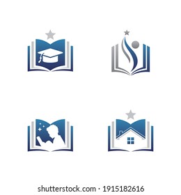 Education Logo Design. Book Logo design Vector