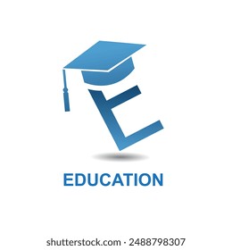 Diseño de logotipo de Educación Diseño de logotipo de letra E Hermoso diseño de logotipo de letra E