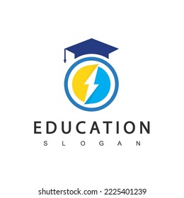Diseño del logo educativo. Logotipos de ingeniería eléctrica