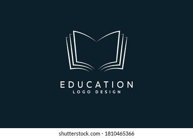 Education  logo design, flat logo design template. vector illustration