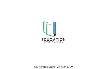 Education logo design, flat logo design template.