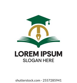 Education Logo Design with Graduation Cap