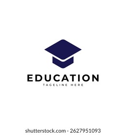 Education logo design, Graduation Cap logo, Academic Cap logo design template