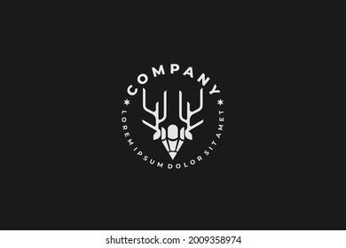education logo design idea. combination of pencil tree deer . usable logo for business. education conference. comunity, technology logo design template illustration. there are pencil deer and tree