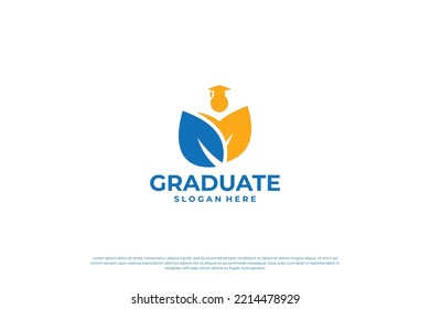 Education logo design inspiration. School graduation vector logo.