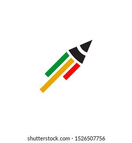 Education logo design inspiration with using icon of pen, book, people and hat