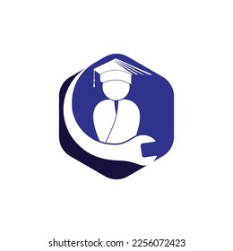 Education logo design inspiration. Wrench with student logo design.
