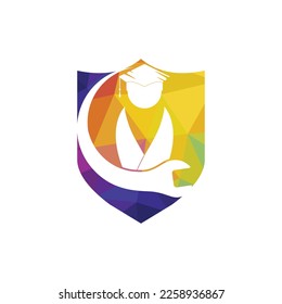Education logo design inspiration. Wrench with student logo design.