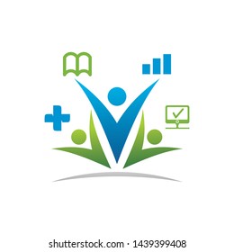Education logo design. Learning logo design
