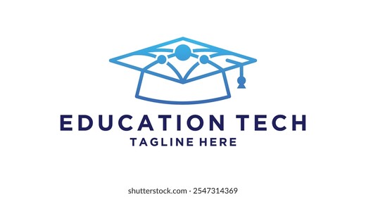 education logo design, learning, connection, network, technology, modern, graduation, college, logo design vector, symbol, icon, idea, creative.