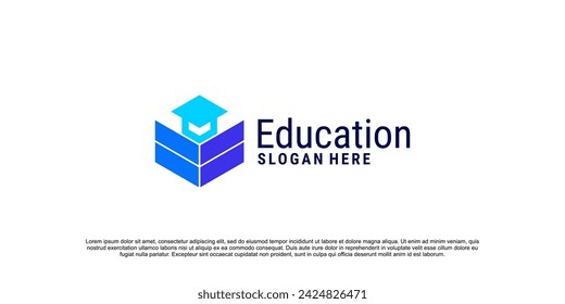 diseño de logotipo de educación. vector de logotipo de academia moderna