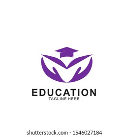 Education logo design with modern concept. Icon education vector illustration.