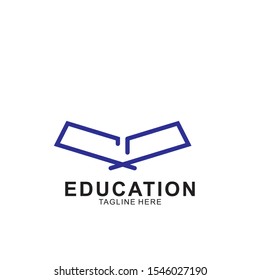 Education logo design with modern concept. Icon education vector illustration.