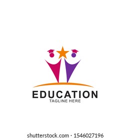 Education logo design with modern concept. Icon education vector illustration.