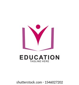 Education logo design with modern concept. Icon education vector illustration.