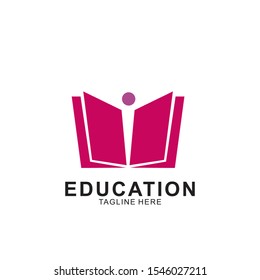 Education logo design with modern concept. Icon education vector illustration.