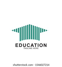 Education logo design with modern concept. Icon education vector illustration.