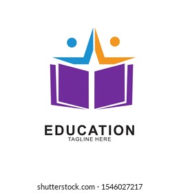 Education logo design with modern concept. Icon education vector illustration.