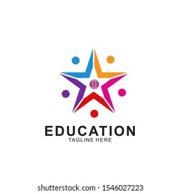 Education logo design with modern concept. Icon education vector illustration.