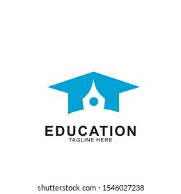 Education logo design with modern concept. Icon education vector illustration.
