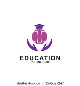 Education logo design with modern concept. Icon education vector illustration.