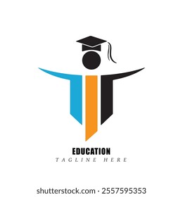 Education Logo Design. Online Class. Teach Logo Concept.