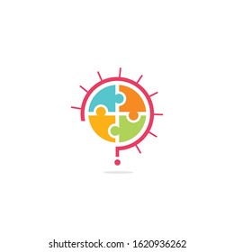 Education Logo Design Question Mark Jigsaw Stock Vector (Royalty Free ...