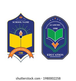 Education Logo Design for school or university logo. vector illustration.