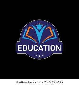 Education logo design template, Academy logo design