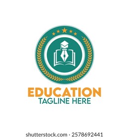 Education logo design template, Academy logo design
