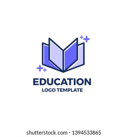 education logo design template. book store logo vector eps 10