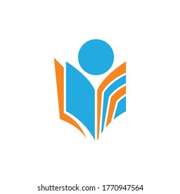 Education logo design template , education book logo vector illustration
