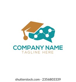 Education logo design template, pencil and book icon