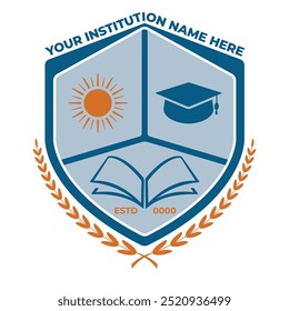 Education logo design template and school badge design vector