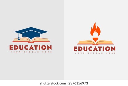 Education Logo Design Template set. Vector Illustration 