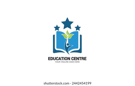 Education logo design template, suitable for academy, School, Graduation,