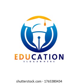 Plantilla de diseño de logotipo educativo, ilustración vectorial, símbolo de icono, diseño creativo