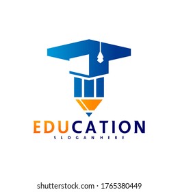Education logo design template, vector illustration, icon symbol, creative design