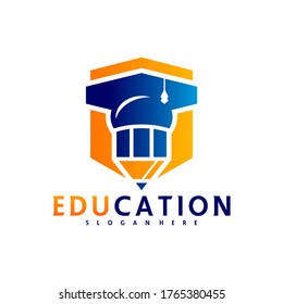 Education logo design template, vector illustration, icon symbol, creative design