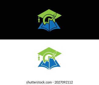 Ilustración del vector de plantillas de diseño de logotipo educativo.