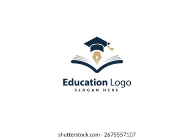 Education logo design template vector