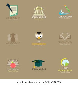 Education Logo Design Template. Vector Illustration