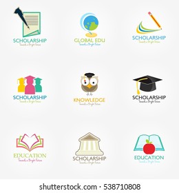 Education Logo Design Template. Vector Illustration