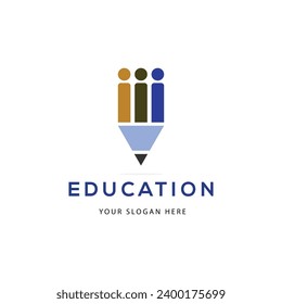 Diseño del logotipo educativo para plantillas