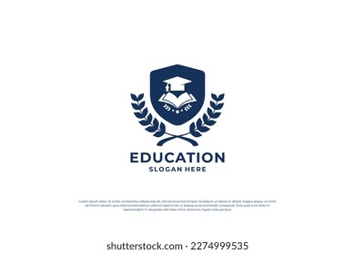 Education logo design. University emblem template.