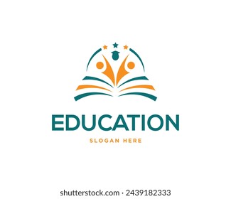 Education logo design vector graphic icon template.