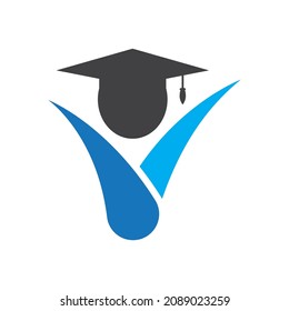 Ilustración vectorial del diseño del logotipo educativo
