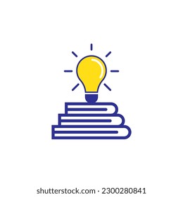 Ilustración vectorial del diseño del logotipo educativo